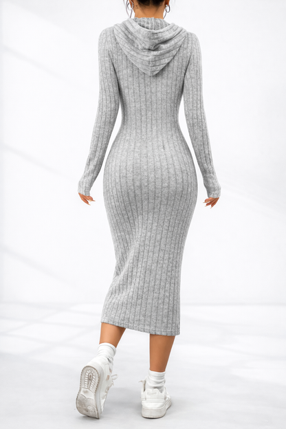 Rochie Tricot cu Glugă pentru Femei 2026 