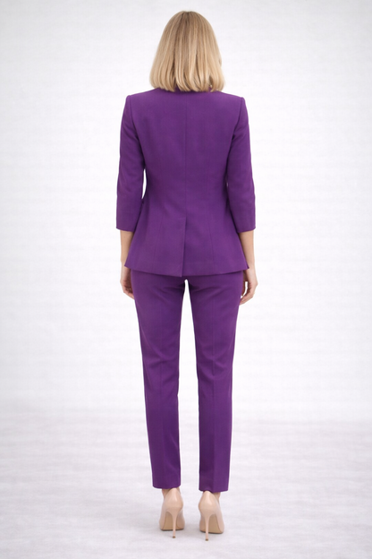 Costum Flora 3 Piese: Bluza, Sacou si Pantaloni