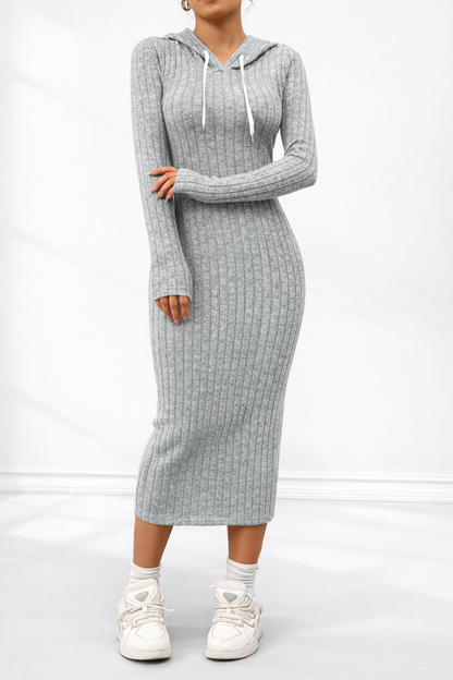 Rochie Tricot cu Glugă pentru Femei 2026 