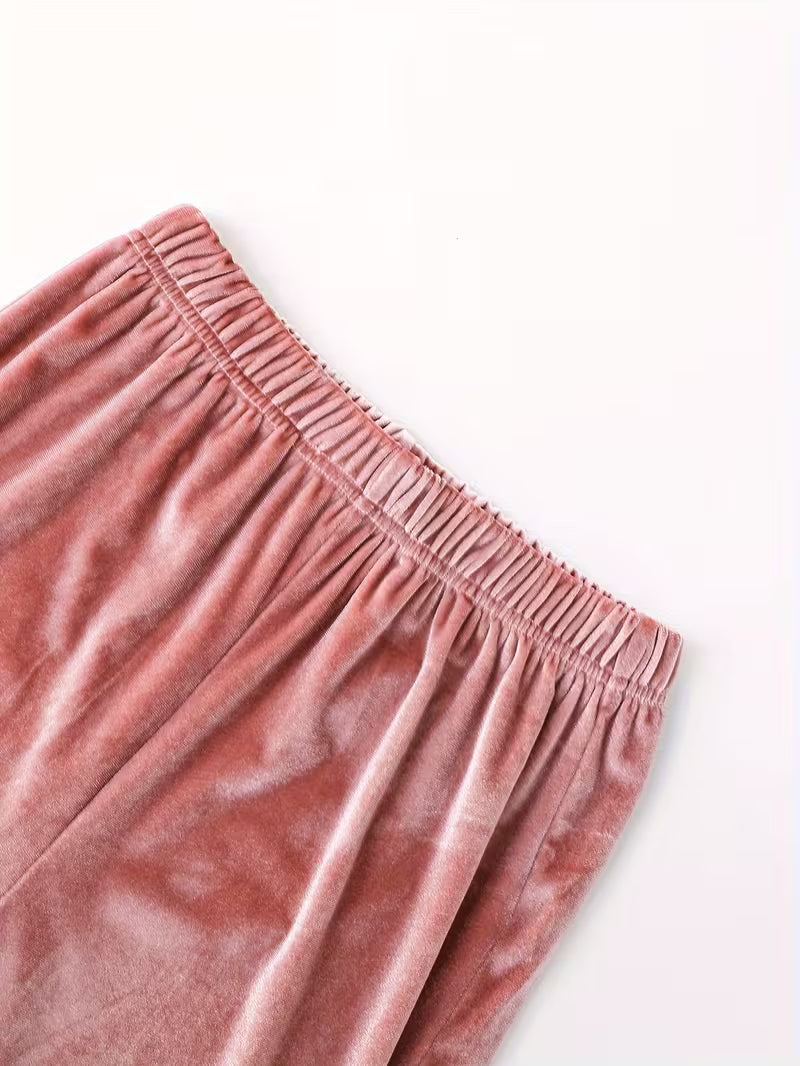 Trening Catifea Bordo - Set 2 Piese: Hanorac + Pantaloni