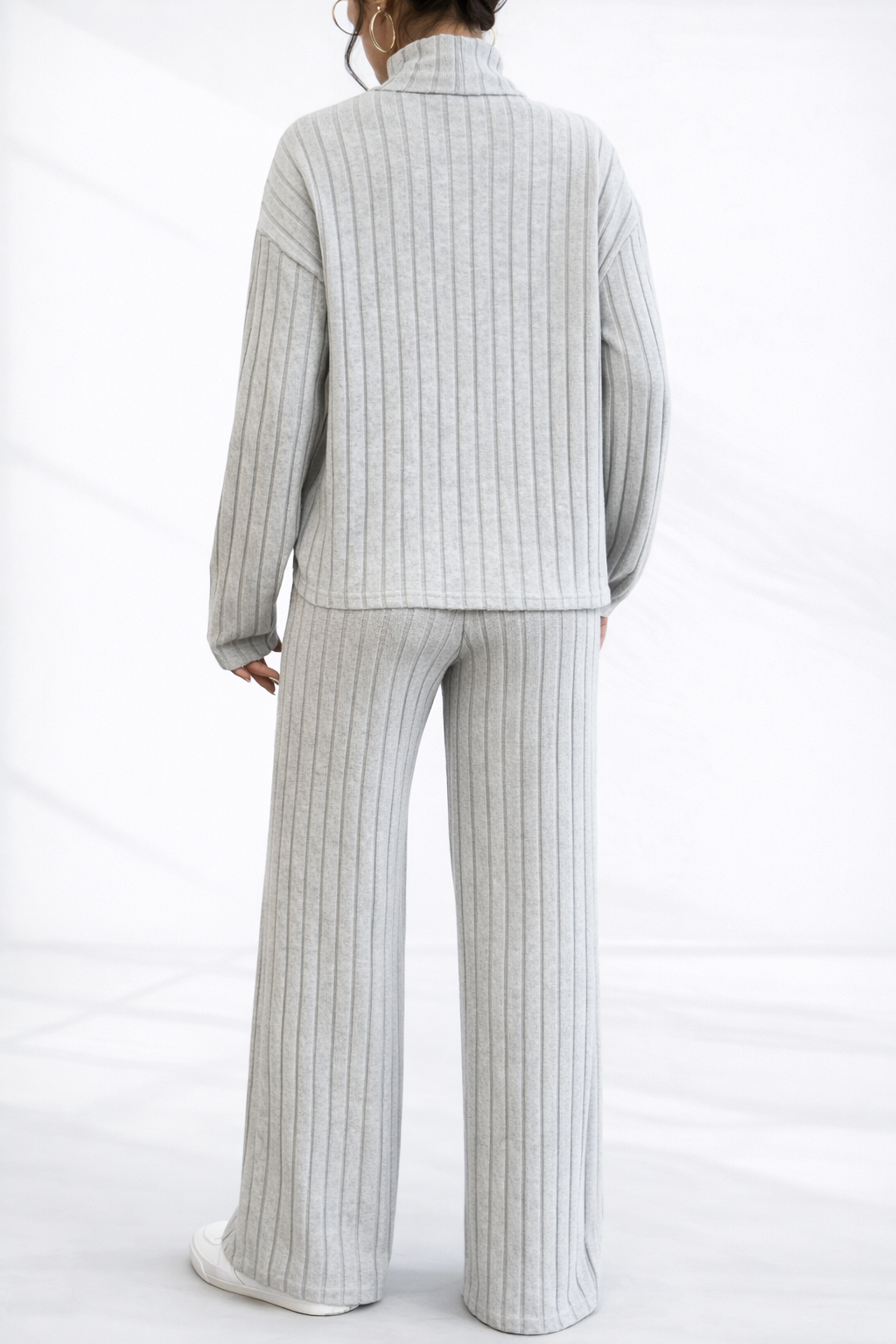 Set Tricot din 2 Piese pentru Femei 2026 Gri