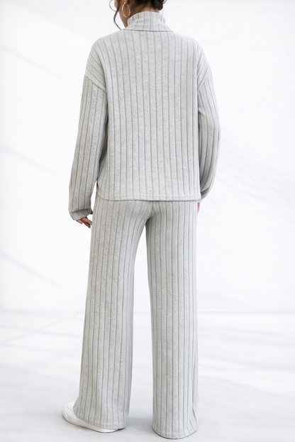 Set Tricot din 2 Piese pentru Femei 2026 Gri